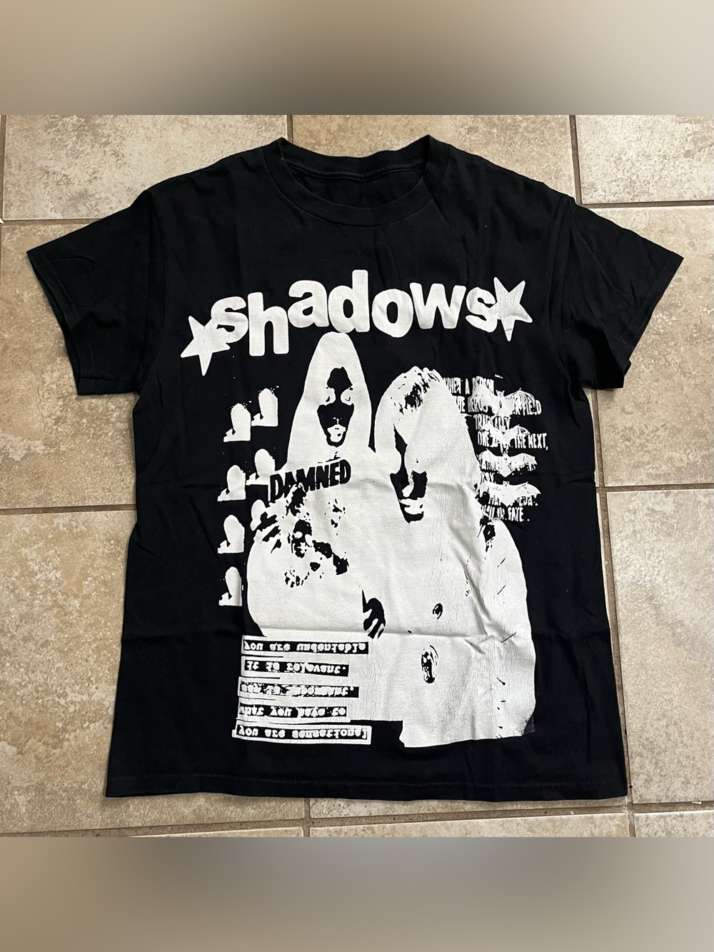 Shadows Black Graphic T-Shirt